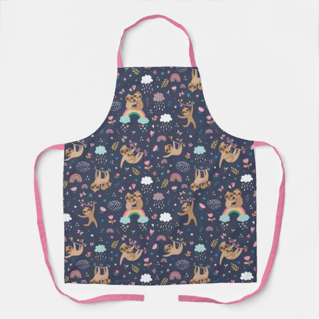 Cute Sloths Apron (Front)