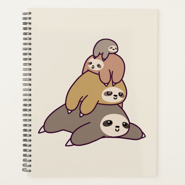 Cute Sloths Background Planner (Front)