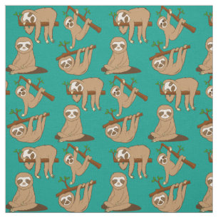 Cute Sloths Fabric