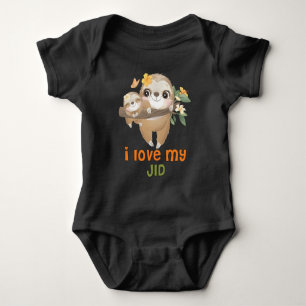 Cute Sloths I Love My Jid Baby Bodysuit
