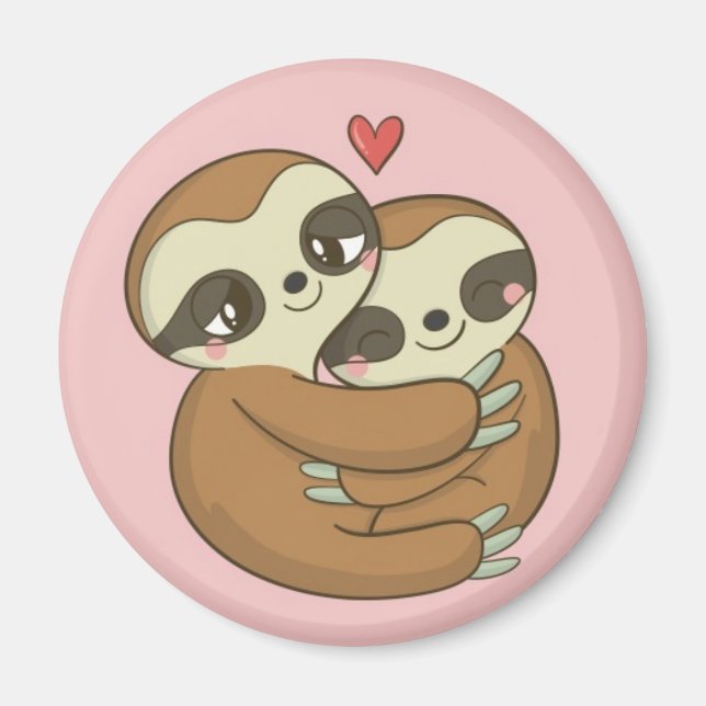 Cute Sloths Magnet (Front)
