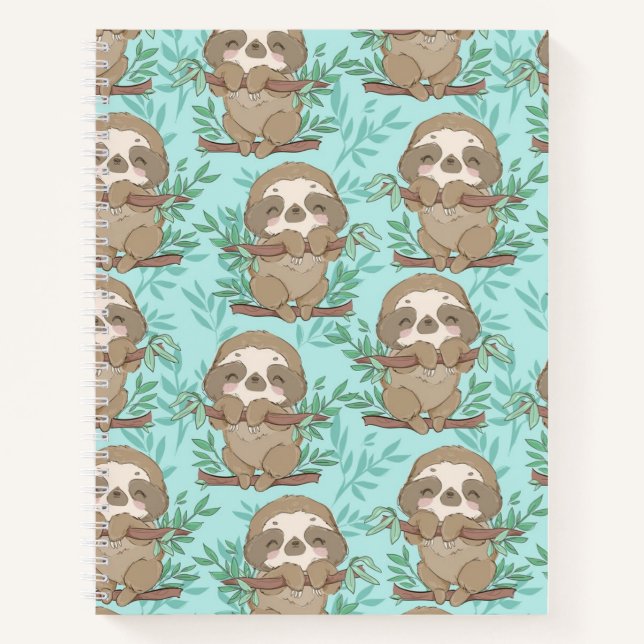 Cute Sloths Notebook (Front)