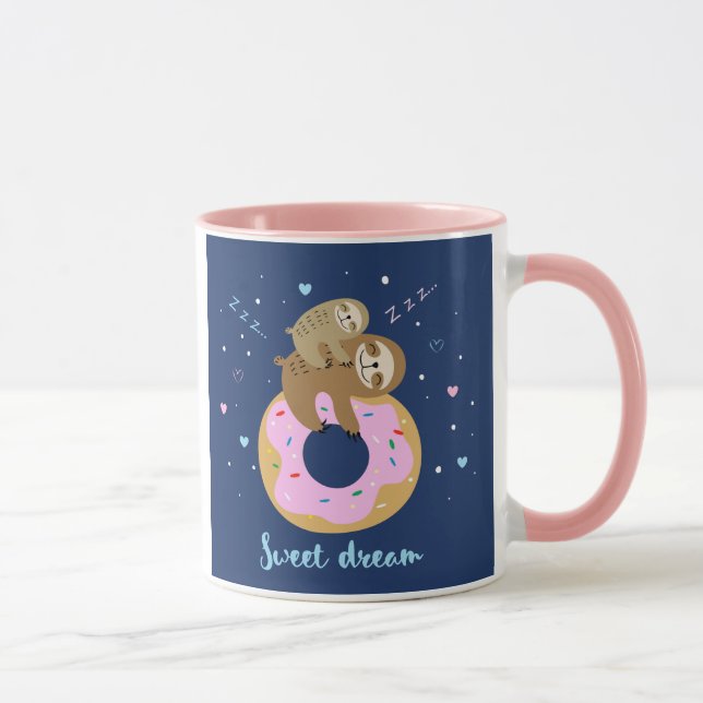 Cute sloths sleeping mug (Right)