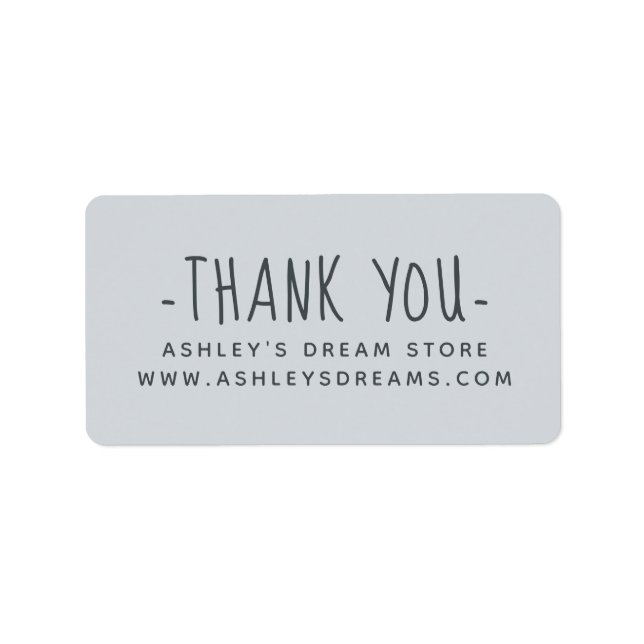 Cute Small Business Pastel Blue Thank You Labels (Front)