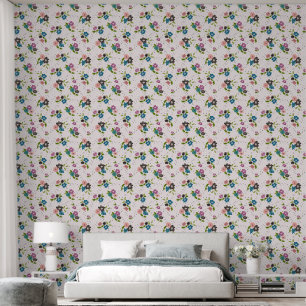 Cute Small Colourful Flowers and Dots  Wallpaper