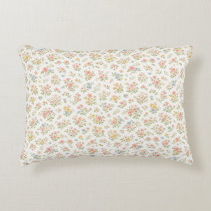 Cute Small Ditsy Floral Seamless Pattern Accent Pillow