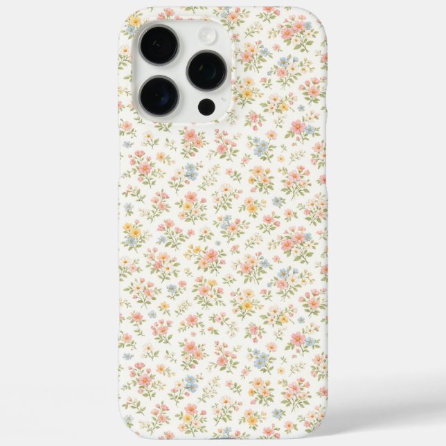 Cute Small Ditsy Floral Seamless Pattern Case-Mate iPhone Case (Back)