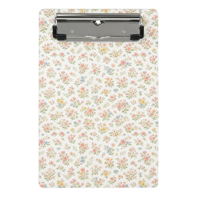 Cute Small Ditsy Floral Seamless Pattern Mini Clipboard (Front)