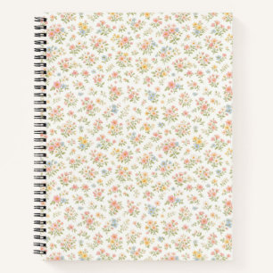 Cute Small Ditsy Floral Seamless Pattern Notebook