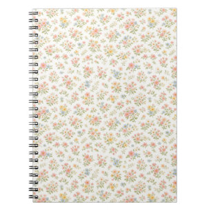 Cute Small Ditsy Floral Seamless Pattern Notebook