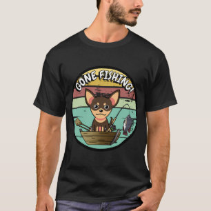 Cute Small dog has gone fishing T-Shirt