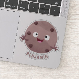 Cute smart chocolate chip cookie cartoon