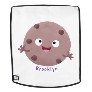 Cute smart chocolate chip cookie cartoon backpack