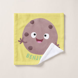 Cute smart chocolate chip cookie cartoon bath towel set