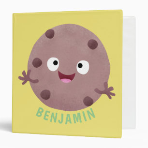 Cute smart chocolate chip cookie cartoon binder