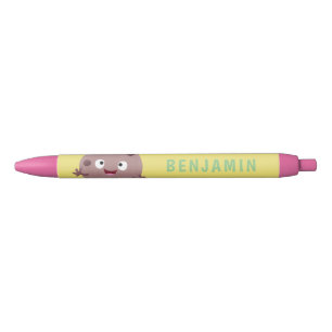 Cute smart chocolate chip cookie cartoon black ink pen