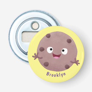 Cute smart chocolate chip cookie cartoon bottle opener