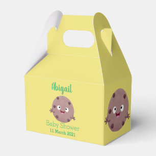 Cute smart chocolate chip cookie cartoon favor box