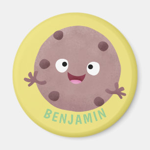 Cute smart chocolate chip cookie cartoon magnet