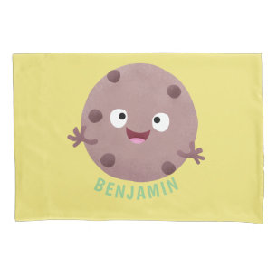 Cute smart chocolate chip cookie cartoon pillowcase