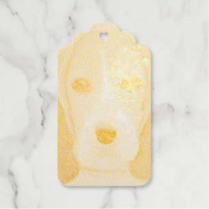 Cute smart dog. Pastel Gift Tags