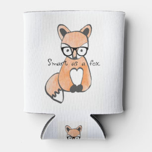 Cute Smart Fox Can Cooler