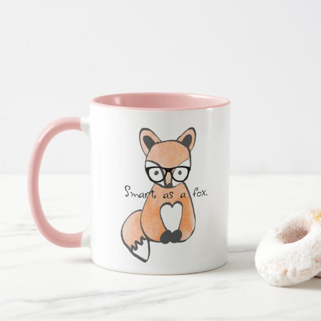 Cute Smart Fox Mug (With Donut)