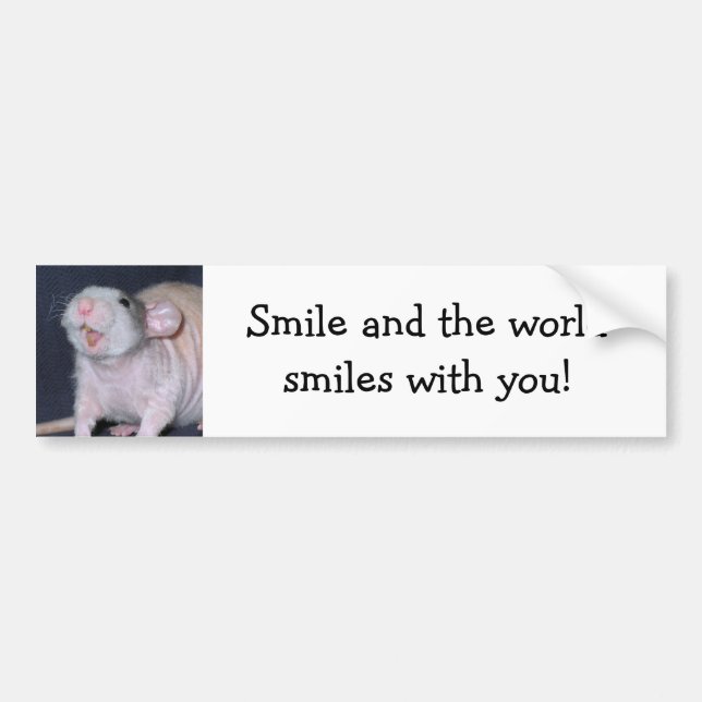 Cute Smile Rat Bumper Sticker (Front)