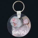 Cute Smile Rat Keychain<br><div class="desc">This adorable smiling rat makes a perfect gift!</div>