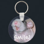Cute Smile Rat Keychain<br><div class="desc">This adorable smiling rat makes a perfect gift!</div>