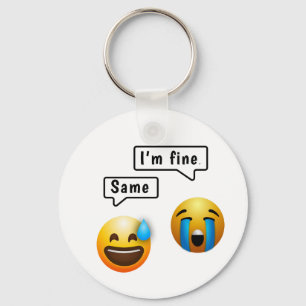 Cute Smiley Face Emoji Keychain