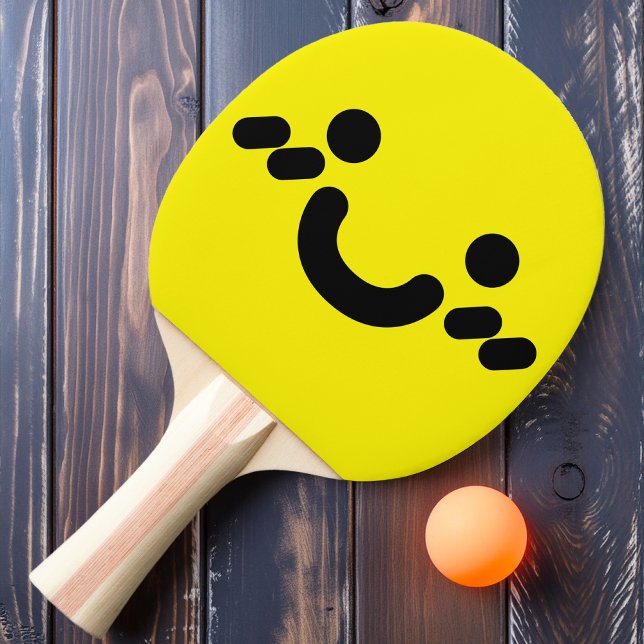Cute Smiley Face Yellow Ping Pong Paddle (Creator Uploaded)