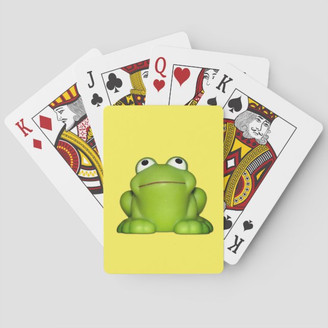 Cute Smiley Frog Playing Cards (Back)