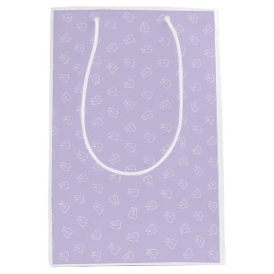 Cute Smiley Tooth  - Lavender  Medium Gift Bag