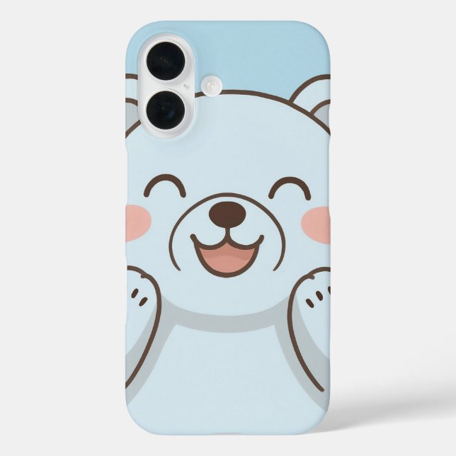  Cute Smiling Bear Phone Case–Soft Pastel Cartoon. Case-Mate iPhone Case (Back)