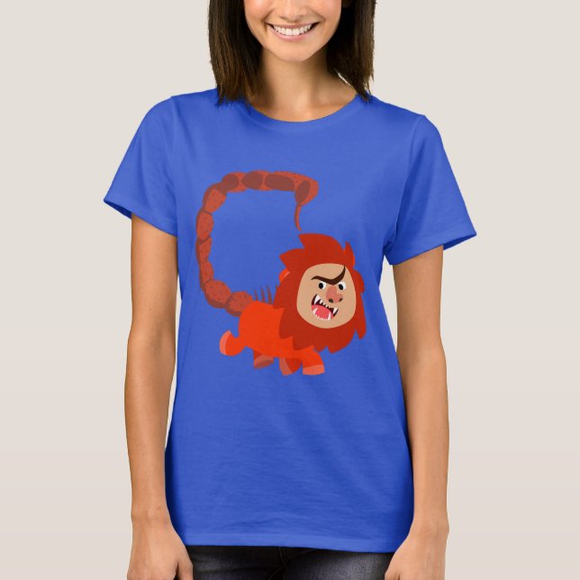 Cute Smiling Cartoon Manticore Women T-Shirt (Front)