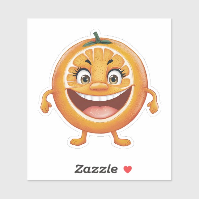 Cute Smiling Cartoon Orange Fruit (Sheet)