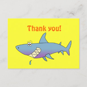 Cute Smiling Cartoon Shark Customizable Template
