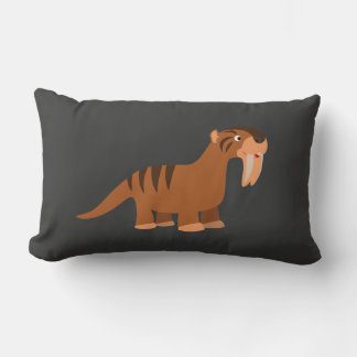 Cute Smiling Cartoon Thylacosmilus Pillow