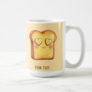 Cute Smiling Cartoon Toast Coffee Mug