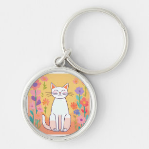 Cute Smiling Cat Bright Keychain