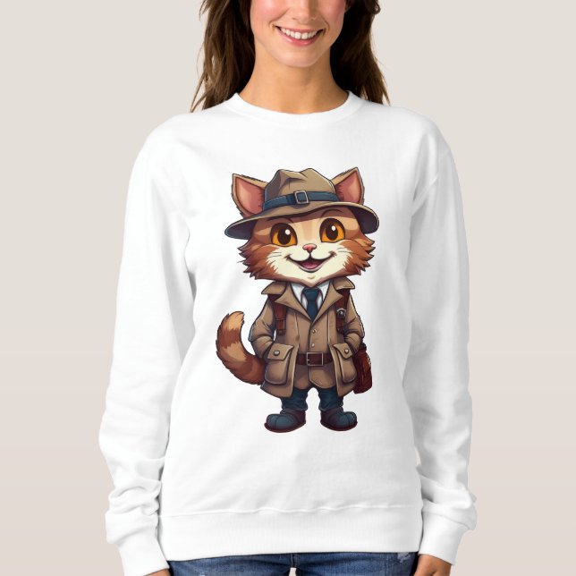 Cute smiling cat sweatshirt (Front)