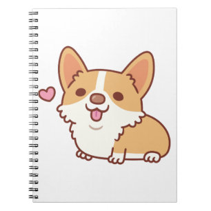 Cute Smiling Corgi Dog Notebook