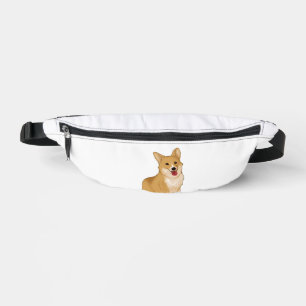 Cute smiling corgi  fanny pack