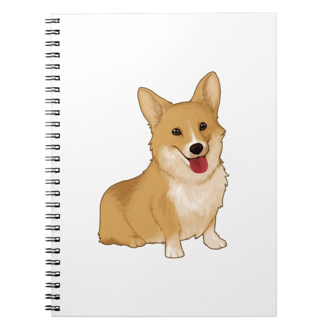 Cute smiling corgi  notebook (Front)