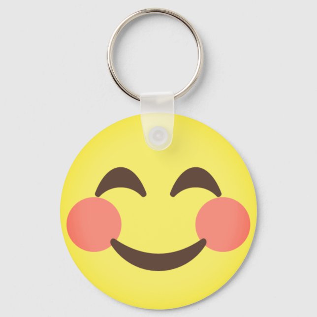 Cute Smiling Emoji Keychain (Front)