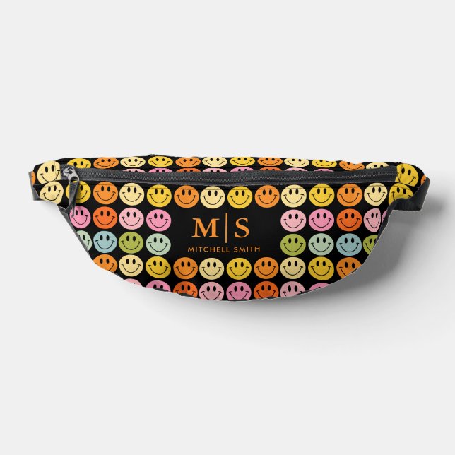 Cute Smiling Faces Colourful Customizable Fanny Pack (Lay Down)