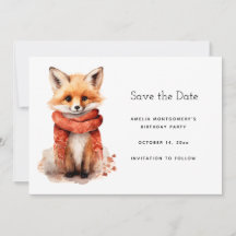 Cute Smiling Fox Pup in a Red Scarf