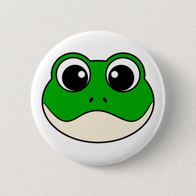 Cute Smiling Frog 2 Inch Round Button (Front)