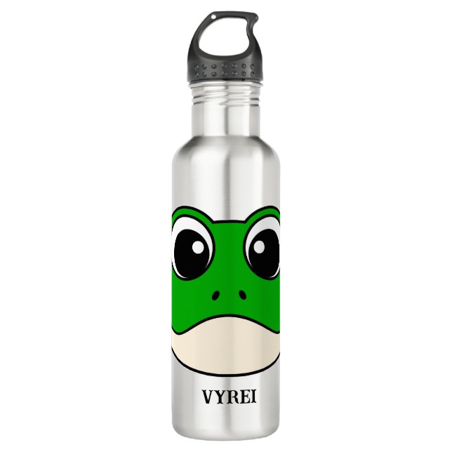 Cute Smiling Frog 710 Ml Water Bottle (Front)